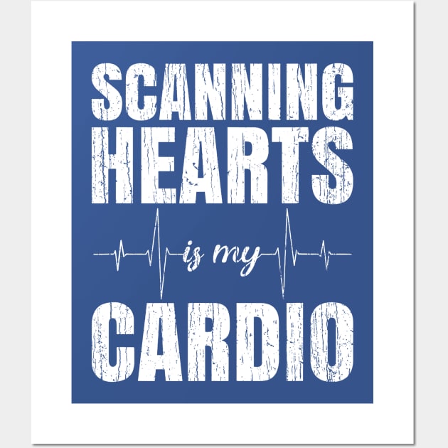 Scanning Hearts Is My Cardio Wall Art by Throbpeg